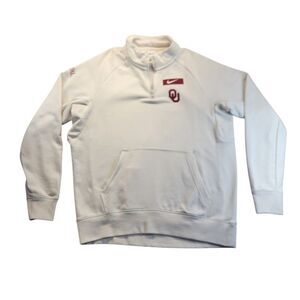 Oklahoma‎ Sooners Nike OU White Sweatshirt Size Large Clean Nice